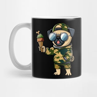 Cool Pug in Camo - Stylish Summer Design Mug